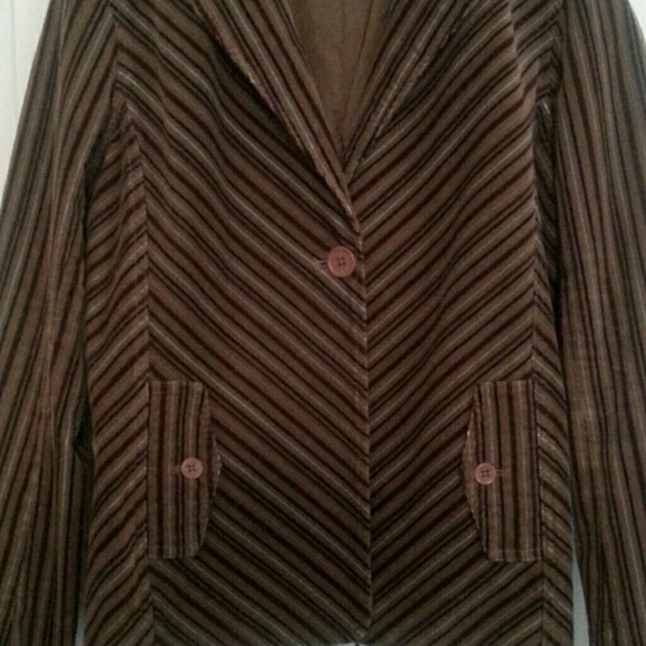 NAUTICA Corduroy Brown Striped Jacket - Picture 3 of 4